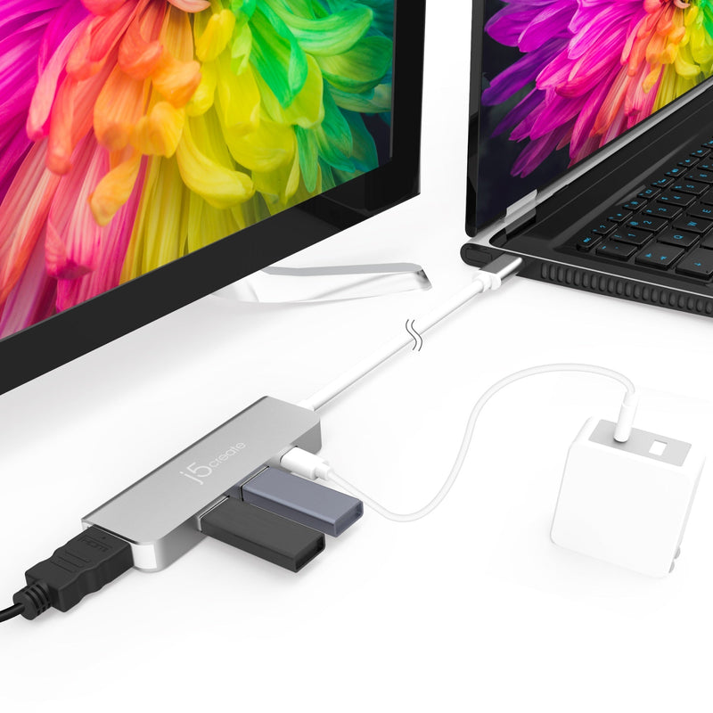 JCD371 USB-C®에서 HDMI™ 및 USB™ 3.1으로 전원 공급까지 가능한 2포트입니다.
